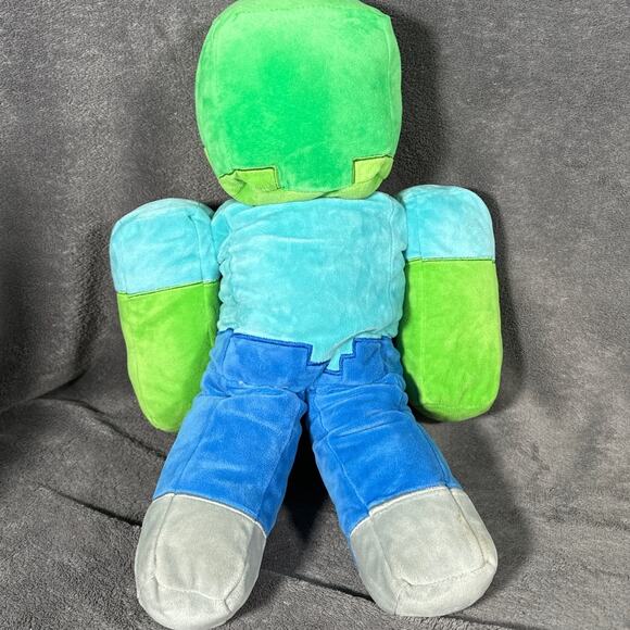 Official Minecraft Zombie Steve 13” Large Collectible Plush Toy Mojang Jinx - Picture 4 of 5